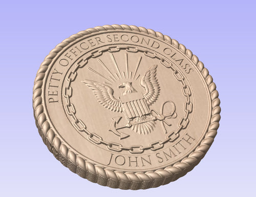 Customized 3D Navy Emblem