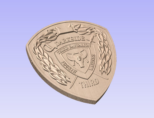 3D Carved 3/4 Marine Corps Unit plaque