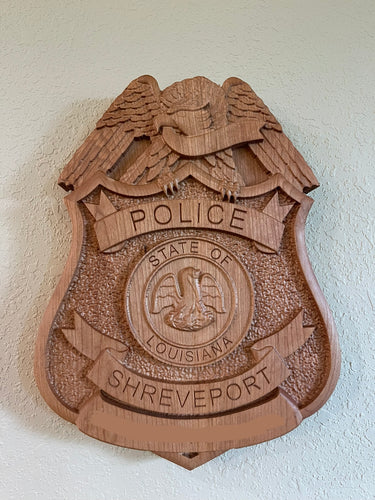 Shreveport Badge 3D Carved