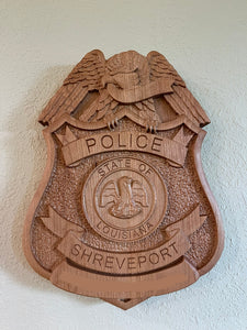 Shreveport Badge 3D Carved