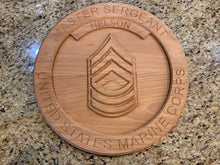 Load image into Gallery viewer, 3D Carved Military rank insignia plaque