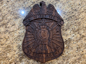 3D Secret Service Badge Custom carving