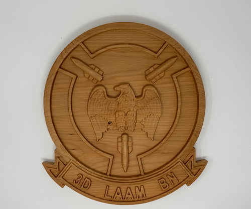 3D Carved 3D LAAM BN Marine Corps Unit plaque