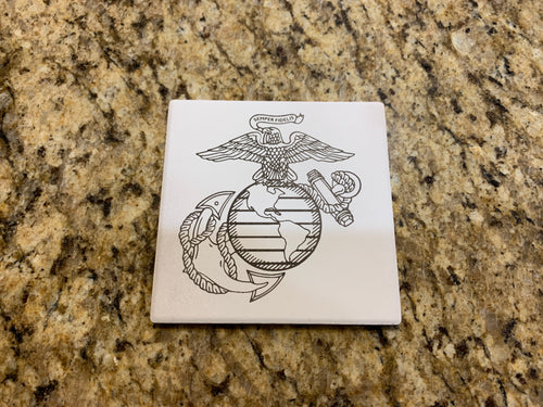 Customized Marine Corps Coasters